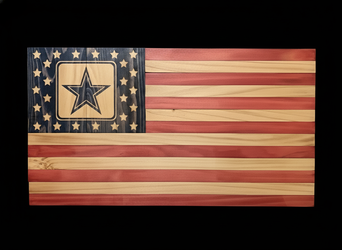 Army Flag with black background