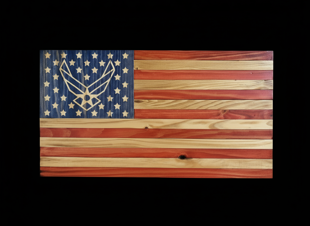 Airforce Flag with black background