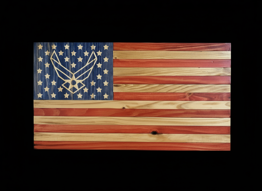 Airforce Flag with black background