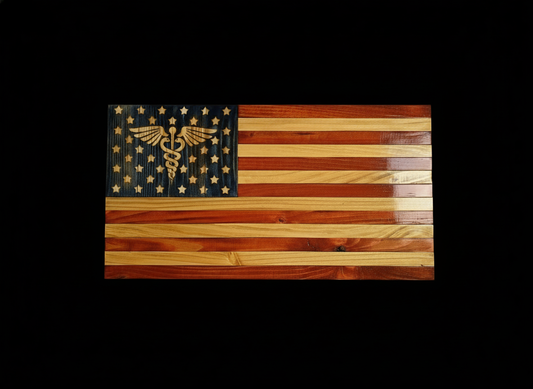 Medical Flag with black background