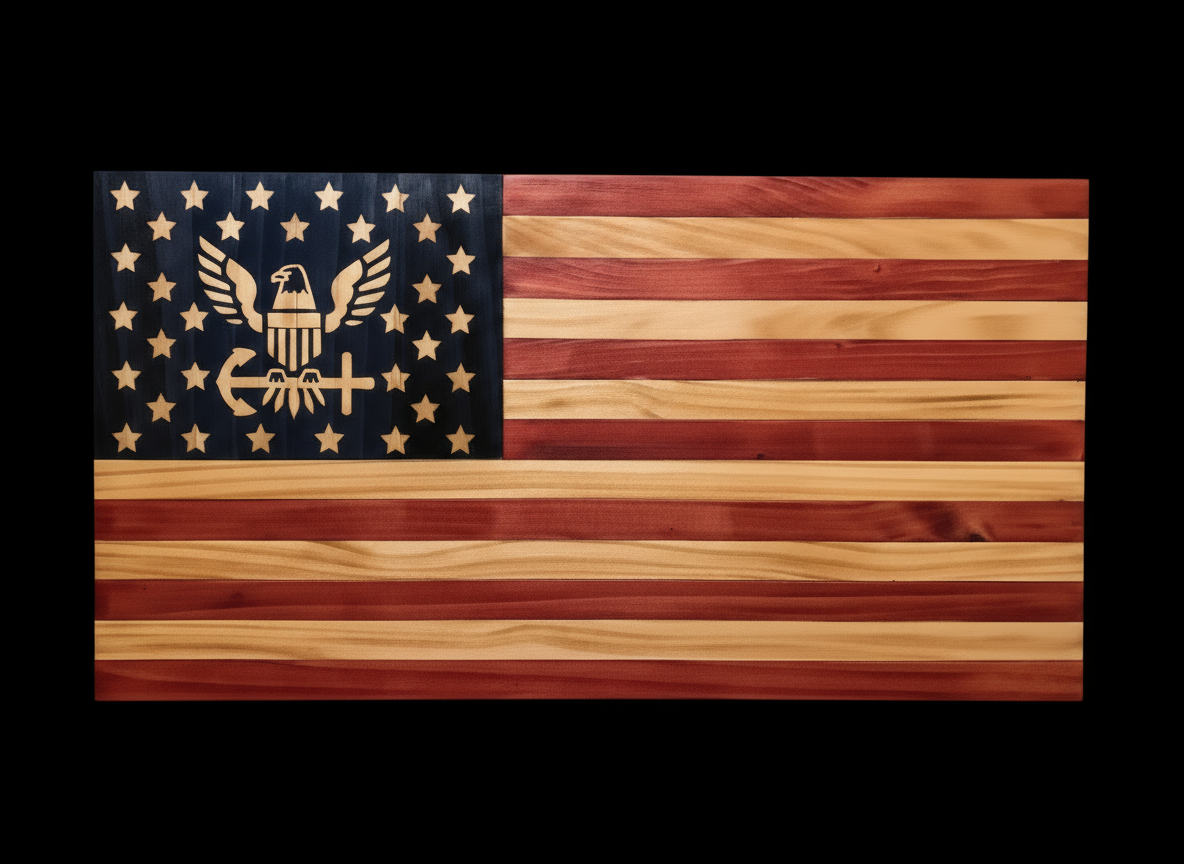 Navy Flag with black background